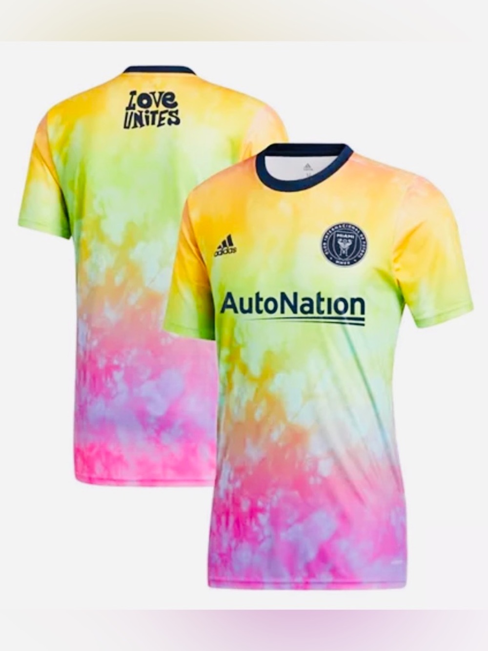 Inter Miami CF Adidas 2021 Love Unites Pre-Match Performance Jersey Size L NWT